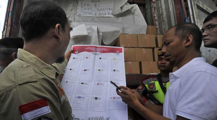 Surat Suara Tiba di Gudang KPU Kota Serang