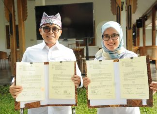 Kembangkan Pariwisata Bupati Lebak MOU dengan Bupati Banyuwangi
