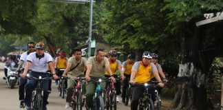 Kapolda Banten Bersama Danrem 064 MY Bersepeda Menuju Kasemen