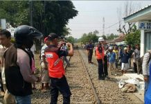 Pengendara Motor Tewas Disambar Kereta
