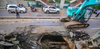 Jalan amblas, Dishub Tutup Jalan Daan Mogot Arah Tangerang