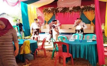 Polsek Cigeulis Pandeglang, Banten, Bubarkan Resepsi Pernikahan Cegah COVID-19