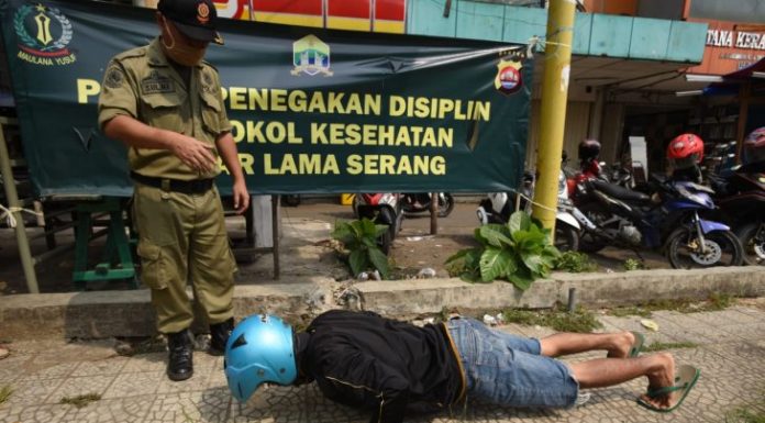 Puluhan Warga Kota Serang Langgar Protokol Kesehatan Diberi Hukuman