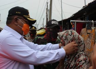 Disiplinkan masyarakat, Satgas Kabupaten Serang Bagikan 50 Ribu Masker