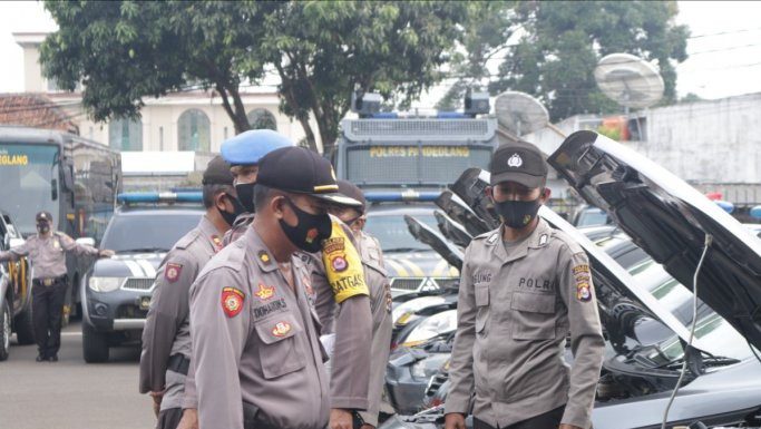 Jelang pilkada, Polres Pandeglang Cek Kesiapan Kendaraan Operasional