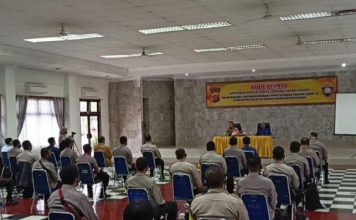 Jelang Vaksinasi, Polres Cilegon Kumpulkan Bhabinkamtibmas