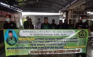 Dukung Pemerintah Terkait Pemberian Vaksin Covid 19 Secara Gratis, Peguron Terumbu Banten Beserta Perwakilan Peguron Yang Ada Di Banten Lakukan Pernyatan Sikap Bersama
