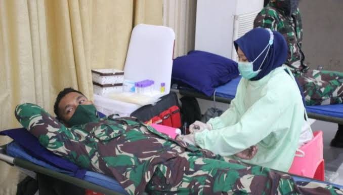 Polda Banten dan Korem 064 MY Kerjasama Dengan PMI Gelar Donor Darah