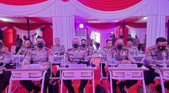 Dirpamobvit Polda Banten Dan Dirsamapta Polda Banten Ikuti Rapat Kerja Tekhnis Kabaharkam Polri