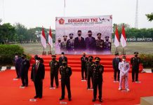 Gubernur WH Bersama Forkopimda Provinsi Banten Ikuti Upacara HUT TNI ke-76 Secara Virtual