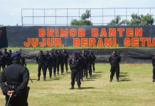 Satbrimob Polda Banten Berangkatkan Personel BKO Polda Metro Jaya