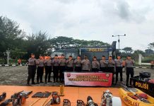 Tanggap Bencana, Dirsamapta Polda Banten Ikuti Apel Siaga Bencana