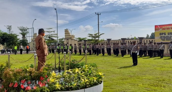 Cek Kesiapan Ops Lilin Maung 2021, Polres Serang Gelar Pasukan
