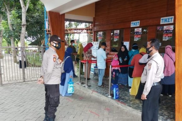Cegah Penularan Covid-19, Prokes di Tempat Wisata Kota Serang Dipantau Polisi