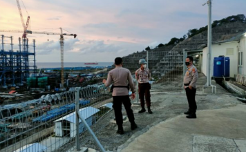 Ditpamobvit Polda Banten Lakukan Pengamanan di PT Indo Raya Tenaga