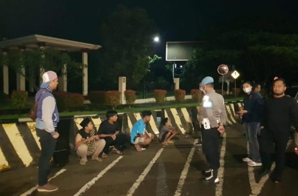 Cegah Aksi Balap Liar, Personel Ditreskrimum Polda Banten Patroli Gabungan di Serang