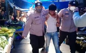 Warga Tangkap Pencuri Ayam Potong di Pasar Rangkasbitung