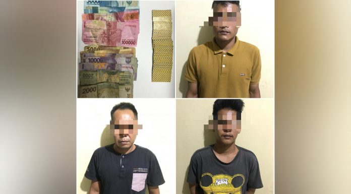 Asyik Main Judi, Tiga Orang Ditangkap Polres Serang