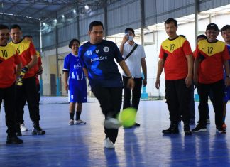 Buka Kompetisi Futsal Antar Pewarta, Arief Pesan Jaga Kekompakan