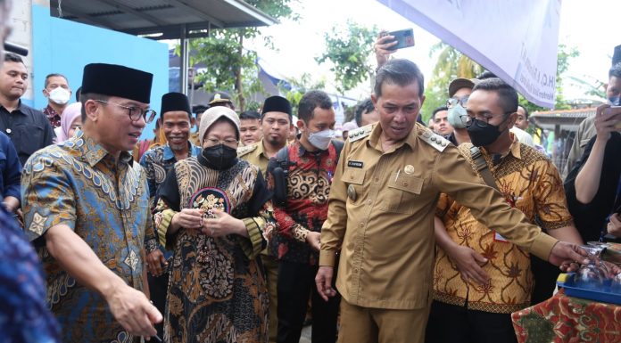 Sambut Hangat Kedatangan Menteri Sosial RI, Walikota Serang Harap Beberapa Daerah Kasemen Airnya Bersih