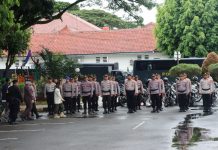 Apel Pergeseran Pasukan Dalam Rangka Pengamanan Pilkades Serentak Kabupaten Lebak Tahun 2022