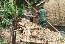 TNI & Polri Bantu Warga Evakuasi Pohon