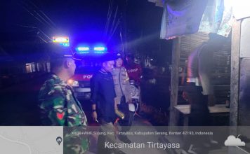 Polsek Tirtayasa Sita Puluhan Botol Miras Saat Gelar Operasi