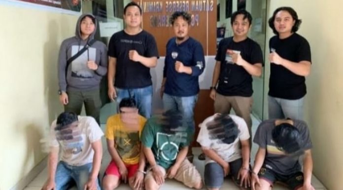 Rampas Motor, Empat Pelaku Mengaku Debtkolektor Diciduk Polres Serang