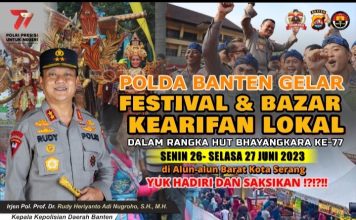 Dalam Rangka Peringati Hari Bhayangkara Ke-77, Polda Banten Akan Gelar Festival dan Bazar
