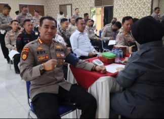 Ditlantas Polda Banten Gelar Donor Darah Dalam Rangka Hari Lalu Lintas Bhayangkara ke-68