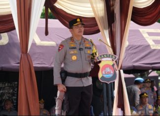 Kapolda Banten Pimpin Upacara Penutupan Latganda dan Pembaretan Bintara Remaja
