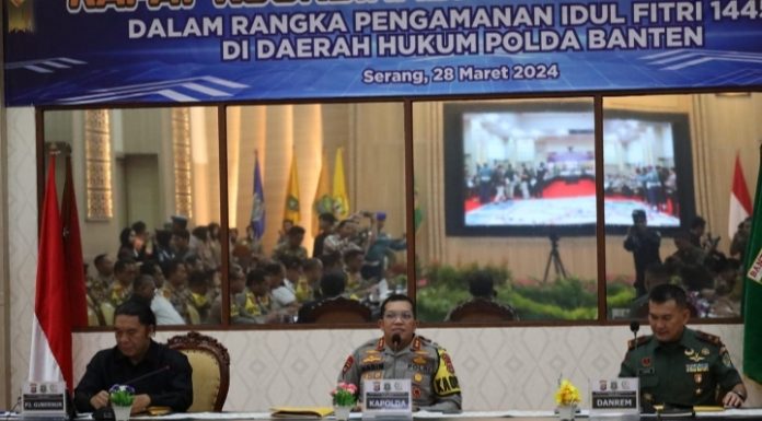 Jelang Pengamanan Idul Fitri 1445 H, Polda Banten Gelar Rakor Lintas Sektoral Operasi Ketupat Maung 2024