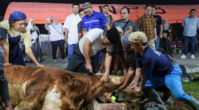 Pj Gubernur Banten Al Muktabar Distribusikan Daging Qurban Untuk Cegah Stunting