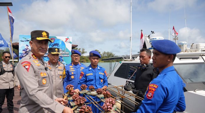 Ditpolairud Polda Banten Gelar Transplantasi Terumbu Karang Dalam Rangka HUT Polairud Ke-74