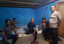 Polisi Patroli Poskamling di Wilayah Serang Timur