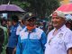 Polres Serang Kawal Aksi Damai Unras Buruh di Kantor Bupati
