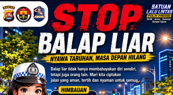 Polda Banten Imbau Stop Balap Liar Demi Keselamatan Bersama