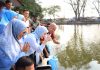 Polda Banten Gelar Gerakan Asri Polri dan Tebar 3.000 Bibit Ikan Nila di Danau Tasikardi