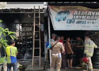 Diduga Dipicu Gas Bocor, Kebakaran Hanguskan Laundry dan Bengkel di Persada Banten Serang