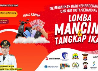 Meriahkan HUT Kota Serang ke-19 dan HUT RI ke 81, PWKS Gelar Lomba Mancing dan Tangkap Ikan Besok